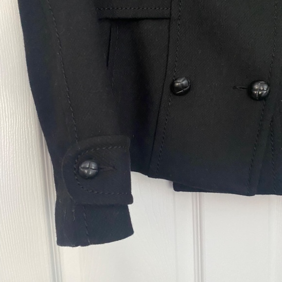 H&M Black Pea Coat Size 6 - Picture 2 of 5